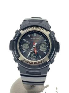 CASIO◆ソーラー腕時計・G-SHOCK/デジアナ/BLK/BLK