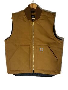 Carhartt◆DUCK VEST ARCTIC QUILT LINED/ベスト/L/コットン/BRW/2510001849