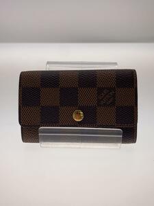 LOUIS VUITTON◆ミュルティクレ6_ダミエ・エベヌ_BRW/PVC/BRW/メンズ