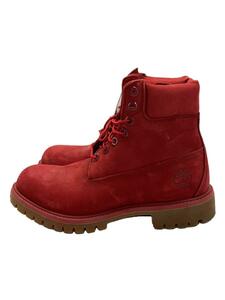 Timberland◆レースアップブーツ/US7.5/レッド/スウェード/A1149