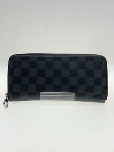 LOUIS VUITTON◆ジッピー・ウォレット・ヴェルティカル_ダミエ・グラフィット_BLK/PVC/BLK/メンズ