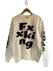 #FR2◆Flocky Logo Sweatshirt/スウェット/M/コットン/WHT