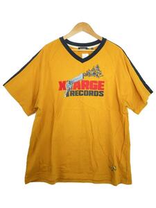 X-LARGE◆22SS/BUTTERFLY SHOT S/S V NECK/Tシャツ/XL/コットン/YLW/101222011039//