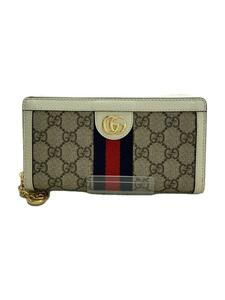 GUCCI◆長財布/PVC/BRW/総柄/レディース/523154・525040