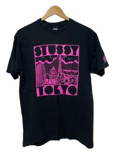 STUSSY◆Tシャツ/M/コットン/BLK/プリント