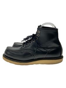 RED WING◆レースアップブーツ/US7.5/BLK/レザー/8130