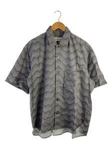 POLYPLOID◆CAMP COLLAR SHIRT B ジグザグ/半袖シャツ/3/コットン/GRY/11-B-10