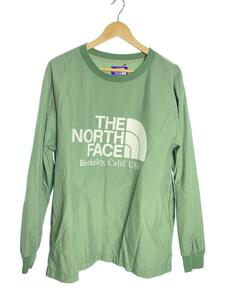 THE NORTH FACE PURPLE LABEL◆L/S Logo Woven Tee/長袖Tシャツ/L/ナイロン/グリーン/NP2119N//