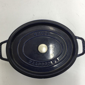 Staub◆鍋/30cm以上/NVY/ココットオーバル31cm/使用感有りの画像2