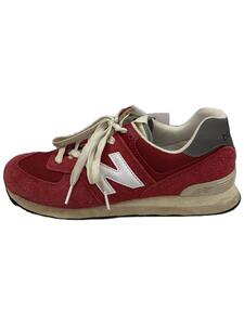 NEW BALANCE◆U574/レッド/25.5cm/RED/スウェード