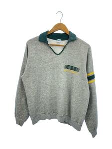 Champion◆バータグ/襟付きスウェット/トップス/L/コットン/GRY