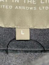 UNITED ARROWS◆ダウンジャケット/L/ウール/GRY/無地/6225-699-0534_画像4