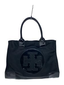 TORY BURCH◆トートバッグ/エナメル/BLK