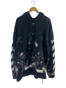 OFF-WHITE◆パーカー/XXL/コットン/BLK/プリント/OMBB009F17619030/17AW/DIAG GALAXY