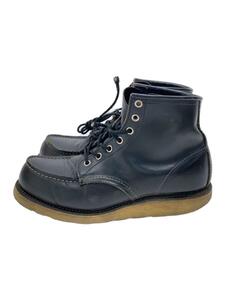 RED WING◆レースアップブーツ/US6.5/BLK/レザー