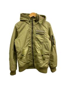 ALPHA INDUSTRIES◆フライトジャケット/XL/ナイロン/KHK/無地