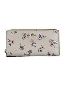 COACH◆長財布_ワイルドフラワー_花柄/レザー/WHT/花柄/レディース