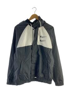 NIKE◆SWOOSH WOVEN JACKET/ナイロンジャケット/L/ナイロン/BLK/DD1089-011