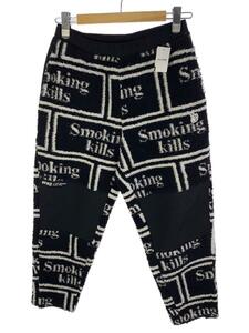 #FR2◆Smoking kills Logo Boa Pants/0/M/ポリエステル/BLK/総柄/FRP0