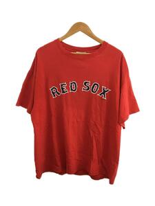 adidas◆Tシャツ/XL/コットン/RED/パフォーマンスタグ/RED SOX