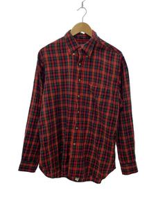 PENDLETON◆長袖シャツ/L/-/RED/チェック/USA製/ヴィーガンウール/VIRGIN WOOL/60s