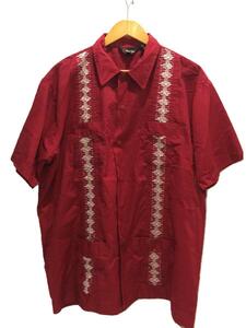 90s/キューバシャツ/半袖シャツ/-/ポリエステル/RED