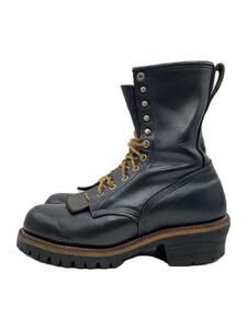 RED WING◆ロガーブーツ/US7.5/BLK/2218