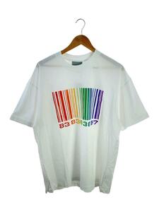 VTMNTS◆barcode-print crew-neck T-shirt/VL14TR180W/L/コットン/ホワイト
