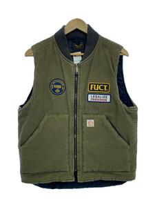 FUCT◆LINED UTILITY VEST/ベスト/L/コットン/KHK/7521