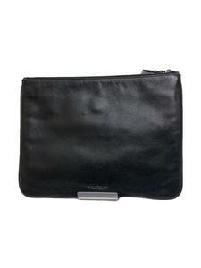 COACH◆セカンドバッグ/レザー/BLK/F24658