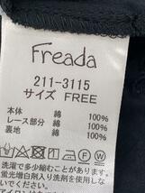 Freada◆長袖ワンピース/FREE/コットン/BLK/無地/211-3115_画像4