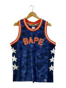 A BATHING APE◆タンクトップ/L/ポリエステル/BLU/001CSG301005X