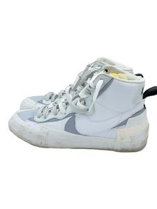 NIKE◆BLAZER MID SACAI/ブレーザーミッドサカイ/ホワイト/BV0072-100/28cm/WHT