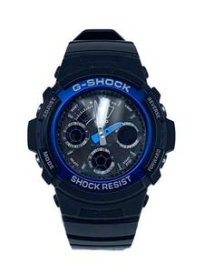 CASIO◆クォーツ腕時計・G-SHOCK/デジアナ/BLK