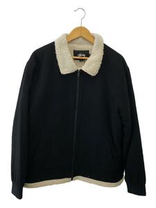 STUSSY◆Wool B-10/L/ウール/BLK/115307