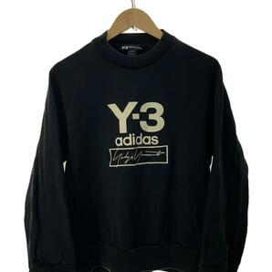 Y-3◆Stacked Logo Crew sweat/スウェット/S/コットン/BLK/FJ0432の画像1