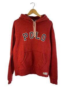 POLO RALPH LAUREN◆パーカー/L/コットン/RED/無地