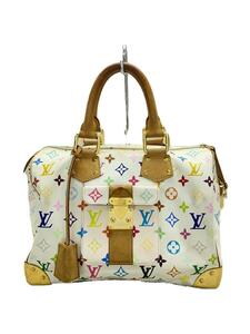 LOUIS VUITTON◆スピーディ30_モノグラム・マルチカラー_マルチカラー/PVC/マルチカラー/白/ホワイト/フランス製/カバ