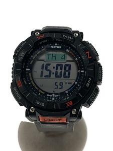 PROTREK◆ソーラー腕時計/デジタル/ラバー/BLK/BLK/PRG-340
