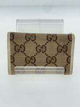 GUCCI◆キーケース_GGキャンバス/ステンレス/BRW/レディース_画像2