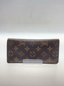 LOUIS VUITTON◆ポルト・フォイユ・ブラザ_モノグラム・キャンバス_BRW/PVC/BRW/メンズ