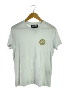 VERSACE JEANS COUTURE◆Tシャツ/M/コットン/WHT/71GAHT10/ヨゴレ有