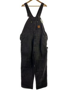 Carhartt◆オーバーオール/44/コットン/BLK/usa製