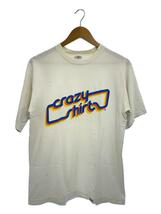 crazy shirts◆推定70s/USA製/Tシャツ/L/コットン/WHT_画像1