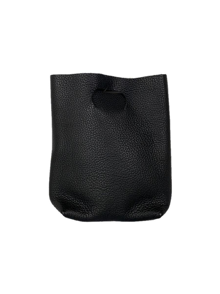 Hender Scheme◆not eco bag small/トートバッグ/レザー/ブラック