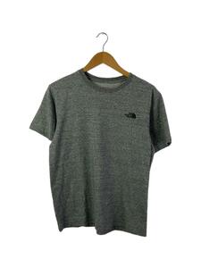 THE NORTH FACE◆S/S SQUARE LOGO TEE_ショートスリーブ スクエア ロゴ Tシャツ/L/コットン/GRY