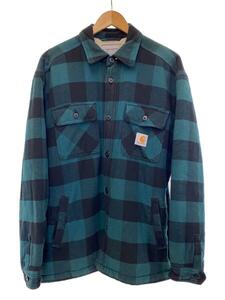 Carhartt◆MERTON SHIRT JACKET/メルトンシャツジャケット/L/グリーン/チェック/I026818