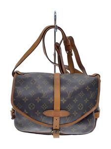 LOUIS VUITTON◆ソミュール30_モノグラム・キャンバス_BRW/PVC/BRW/M42256