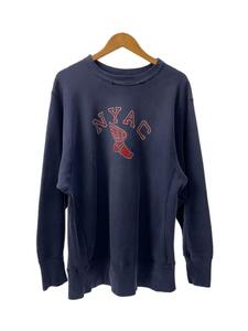 Champion◆80s/RW/ウイングフット/スウェット/XL/コットン/NVY/プリント/チャンピオン