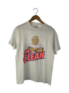 softee/Tシャツ/M/コットン/ホワイト/MR clean/usa製/96年/シミ有